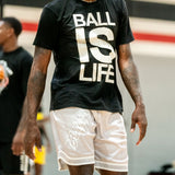 Bold Basketball Shorts in Silver