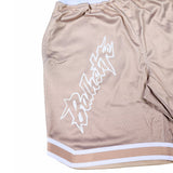 Bold Basketball Shorts in Tan