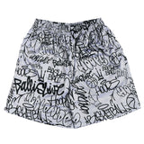 Throwie Mesh Shorts in Silver