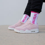Elite Socks in White/Pink