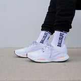 Elite Socks in White/Black