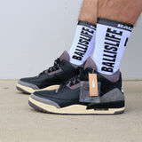 Elite Socks in White/Black